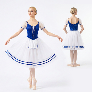 Traje de Ballet Profesional Coppelia Swanilda, Corsé, Vestido Tutú Romántico Giselle, Traje para Actuación en Escenario para Niñas - Product Image 1