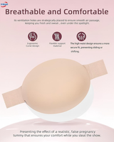 Woxin Ventre de Grossesse Artificiel Ultra Léger en Mousse à Mémoire de Forme Réaliste avec Sangle Réglable pour Séance Photo de Maternité et Cosplay, Respirant