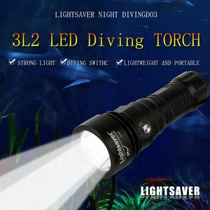 Quà Tặng Lightsaver LS-D03 XM-L2 3LED Dưới Nước 100 Mét Đèn Pin Lặn Lặn Với 18650/26650 Pin Có Thể Sạc Lại - Product Image 6