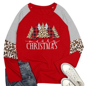 Plus Size Christmas <strong>T</strong> <strong>Shirt</strong> Women <strong>Xmas</strong> Leopard Plaid Trees Print Tees Casual Long Sleeve Holiday <strong>Shirts</strong> Top - Product Image 3