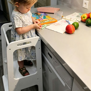 Eco-friendly Plywood Wooden Learning Tower Kitchen Helper <b>Height</b> <b>Adjustable</b> Toddler Step <b>Stool</b> for Baby - Product Image 3