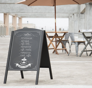 Letrero de madera con marco en A, tamaño personalizado, doble cara, pizarra borrable con soporte plegable para bar, <span class=keywords><strong>hotel</strong></span> y restaurante. - Product Image 6