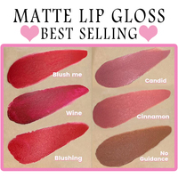 Gloss à lèvres mat en marque blanche, emballage de rouge à lèvres rose gratuit, tubes de gloss rose personnalisés en gros, gloss à lèvres brillant haute pigmentation