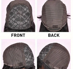 100% Brazil máy-thực hiện tự nhiên ngắn Bob rìa Tóc Giả Burgundy 99j màu HD ren thẳng Bob tóc giả với những tiếng nổ - Product Image 5