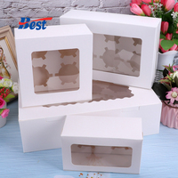 Boîte durable de pâtisserie et de biscuit avec la boîte d'emballage de gâteau de fenêtre