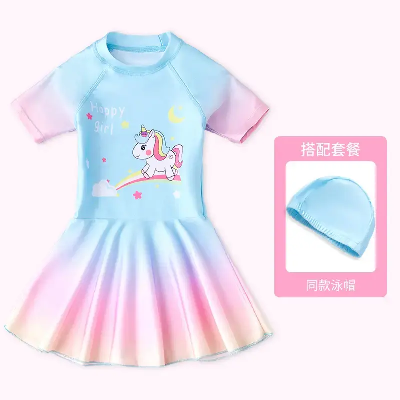 Licorne arc-en-ciel (bonnet de bain gratuit)