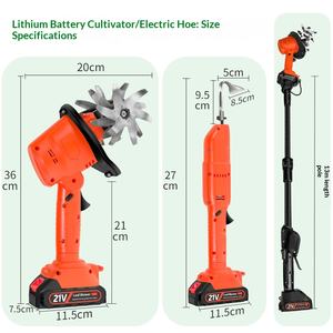 Micro-motoculteur électrique portatif 21V rechargeable, <span class=keywords><strong>motobineuse</strong></span> agricole, petite <span class=keywords><strong>motobineuse</strong></span> rotative pour jardin domestique - Product Image 3