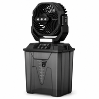 Ventilateur Brumisateur Rechargeable 2026 avec Télécommande, Réservoir d'Eau 7L, Batterie 20000mAh, Refroidissement Ultrasonique, Lumière LED, Oscillant, USB-C, pour Extérieur et Maison