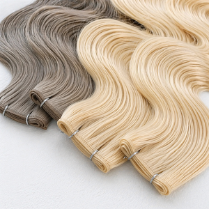 Extensions de <span class=keywords><strong>cheveux</strong></span> humains Premium Body Wave Genius Weft, double épaisseur, <span class=keywords><strong>cheveux</strong></span> vierges, extensions Genius Weft pour salon professionnel - Product Image 3