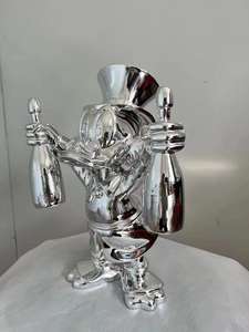 Statua da Giardino in Fibra di Vetro a Forma Personalizzata, Statua di Papera Miliardaria Artistica per Esposizione - Product Image 4