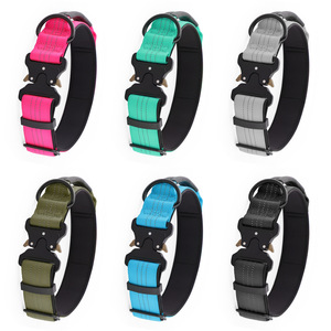 Wear-resistant Nylon Simple <strong>Tactical</strong> Reflective Adjustable <strong>Dog</strong> <strong>Collar</strong> for Medium and Large <strong>Dogs</strong> Explosion-proof Handle <strong>Collar</strong> - Product Image 1