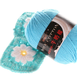 Tricotage à la main et <span class=keywords><strong>crochet</strong></span> fil de coton de lait au <span class=keywords><strong>crochet</strong></span> de couleur unie pour chaussures de bébé - Product Image 4