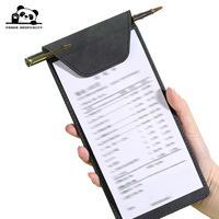Porte-contrôle de caisse en cuir PU personnalisé avec logo, aimanté, pour les restaurants, les commandes de vin, les caisses enregistreuses, couleurs et tailles personnalisées