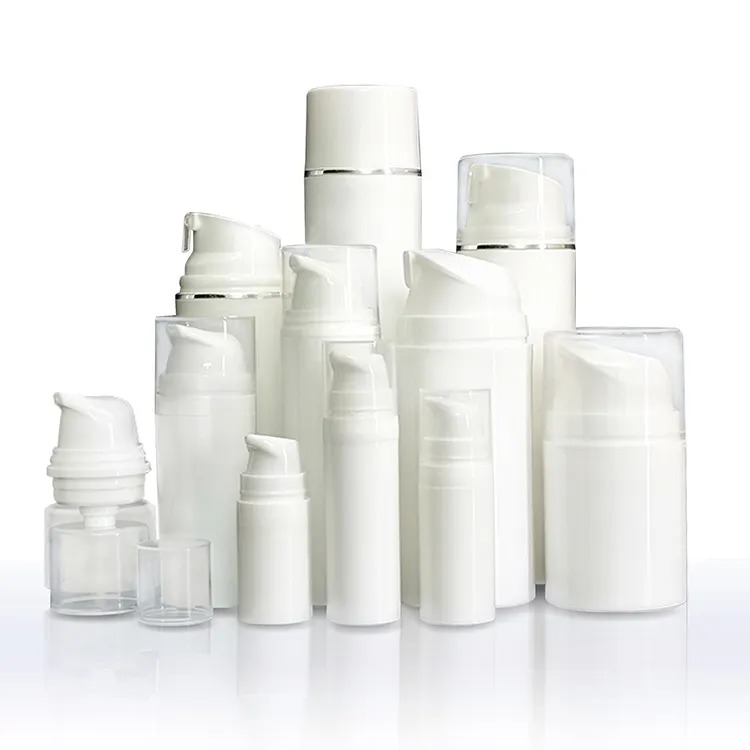 Vide 5ml 10ml 15ml 30ml 50ml 100ml 150ml bouteilles de pompe sans air en plastique pour crème et lotion cosmétiques