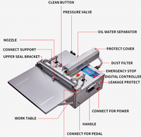 Machine de mise sous vide intelligente de type de table avec pompe externe, pour sacs en aluminium, avec injection de gaz