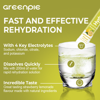Greenpie Electrolyte Hydration Packets Complément pré-entraînement pour adultes Boisson énergétique saveur limonade Mélange de poudre