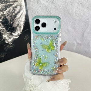 Venta al por Mayor de Fundas para Teléfono con Brillo Epoxi y Accesorios de Mariposas 3D, Triple Protección, para OPPO Realme Narzo 90X 5G FIND X9 PRO - Product Image 3