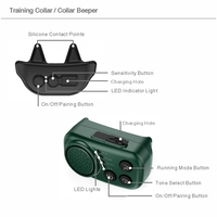 2-in-1 Wasserdichtes Jagd-Beeper-Halsband & Fernbedienung Hundetrainingshalsband mit 3 Trainingsmodi Vibration Schock Piepton