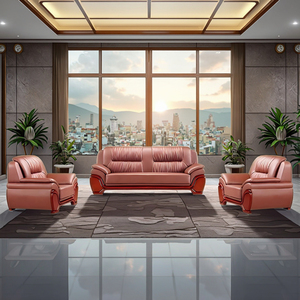 Điều hành sang trọng Phật Sơn hiện đại Modular văn phòng da tiếp khách rời khỏi phòng sofa Set thiết kế đồ nội thất cho văn phòng - Product Image 1