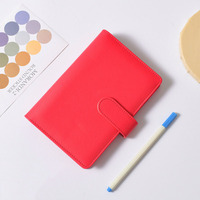 Vente en gros A5 A6 Pu cuir reliure budgétaire boucle cahiers couverture planificateur avec planificateur enveloppe de trésorerie anneau lié rabot
