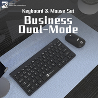 Keyboard dan Mouse Nirkabel Mini Universal Dual Mode untuk Laptop, Laris Terjual