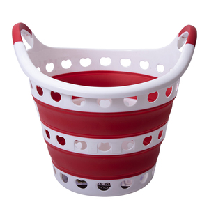 22L Vòng ráp giỏ giặt với thoải mái không trượt xử lý xách tay <span class=keywords><strong>Pop</strong></span> <span class=keywords><strong>Up</strong></span> cản trở Màu Đỏ - Product Image 2