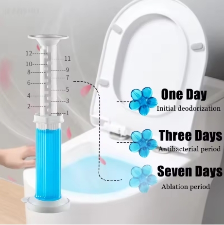 Y0004 1pcs Plastic Portable All-Purpose Flower Toilet Cleaner Gel Deodorant Air Freshener Drain Odor Removal Bathroom Tool · image 2