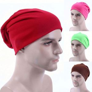 New Solid Color Casual Baggy Slouchy Beanies Hat Man Autumn Spring Hip Hop Soft Ear Warmer Skullcaps Outdoor Windproof Bonnet - Product Image 2