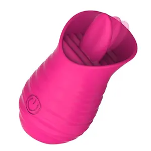 deepspot Adults Sex Products Vibrator for Female Hot Pink Pussy Clit Tongue Licking Stimulator Lick Massage Rose Vibrator