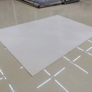 Usine Vente Maison Tapis Tapis Salon Moderne En Relief Fabriqué À La Machine De Luxe Pure Boucle Crème Beige Doux Tapis Personnalisés - Product Image 1