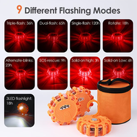 Campingausrüstung USB-Aufladbare LED-Warnleuchte IP67-Schutz Magnetische Notfallwarnleuchte für Fahrzeugausfall-Sicherheit
