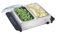 Chauffe-Plat Portable Électrique en Acier Inoxydable avec Contrôle de Température, Compatible Four, pour Buffet
