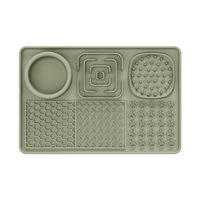 Tapis à lécher en silicone à 6 zones pour alimentation lente NicePets |   Base à ventouse anti-étouffement |   Tapis pour nourriture pour chiens et chats avec grattoir, 6 couleurs