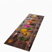 Tapis de cuisine personnalisé antidérapant et durable, style moderne, en polyester, avec coussinets