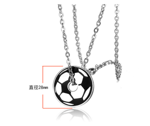 Collier pendentif de mode pour femme, bijoux fins, collier en acier inoxydable, collier en résine avec ballon de football - Product Image 3