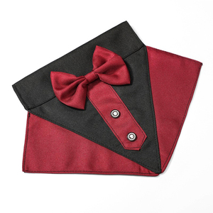Esmoquin Formal para perros, <span class=keywords><strong>Collar</strong></span> de Bandana para mascotas de boda con pajarita, pajarita ajustable para mascotas, <span class=keywords><strong>Collar</strong></span> de Navidad, Bandana para perros grandes - Product Image 6