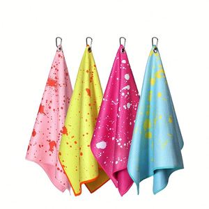 Serviette de golf en microfibre personnalisée avec logo imprimé, petite serviette de golf en microfibre tissée par sublimation pour le sport – Offre spéciale - Product Image 1
