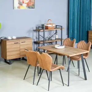 Muebles juego de mesa de comedor y silla muebles de sala de estar ahorro de espacio pequeñas mesas de comedor de madera de 4 plazas