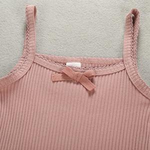 ชุดรอมเปอร์เด็กทารกปี 2022 สีพื้น ผ้าถักขอบลูกไม้ สำหรับฤดูใบไม้ผลิและฤดูใบไม้ร่วง - Product Image 3