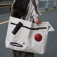 Sac fourre-tout en bâche PP tissé laminé grande capacité, réutilisable, pour emballage publicitaire et expédition, vente en gros, 100 pièces
