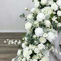Guirlande de fleurs artificielles en soie d'eucalyptus blanc et vert de 2 m de long, directement de l'usine, pour cérémonie de mariage, allée, table, centre de table