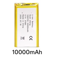 Baterai Lithium Polimer 3.7V 10000mAh 1260110 10Ah Power Bank dengan Kapasitas Nyata 100% untuk Ponsel, Kompatibel dengan GPS