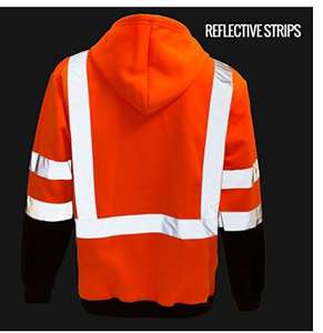 Chaqueta Ligera con Capucha y Cremallera Completa de Alta Visibilidad ANSI Clase 3 para Hombre, Ropa de Trabajo de Alta Visibilidad DF New York de Definite Outdoor Devices - Product Image 4