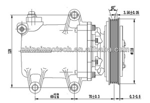 Sanden no.4077 tự động <span class=keywords><strong>AC</strong></span> máy nén 7h15-4077 loại mới cho hiệu quả điều hòa không khí hệ thống - Product Image 4