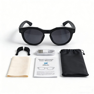 แว่นตาอัจฉริยะ Homirn กล้อง 8MP WiFi แปลภาษาด้วย AI <span class=keywords><strong>ป</strong></span>้องกันการสั่นไหว บลูทูธ ถ่ายวิดีโอ 4K ถ่ายภาพ ฟังเพลง แว่นกันแดด - Product Image 2