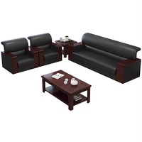 Canapé de bureau en cuir, style moderne et simple, best-seller, adapté aux salles de réunion et aux zones de réception
