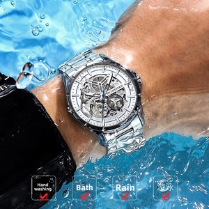 Reloj Mecánico Automático de Alta Gama para Hombre, Esfera Impermeable de 42 mm, Acero Inoxidable, Tourbillon Hueco, Aleación Luminosa, Venta al por Mayor - Product Image 3