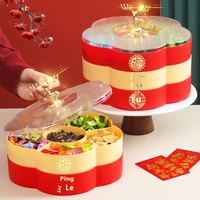 Plateau à fruits en plastique créatif pour la maison, plateau à graines de melon avec un design divisé gravé pour les boîtes à collations, les bonbons, les fêtes, l'utilisation dans le salon