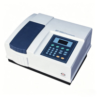 Espectrofotómetro UV Vis con Fotocélula de Silicio, Alta Estabilidad, Fuente de Luz Dual, Fotómetro para Pruebas Cuantitativas de Laboratorio