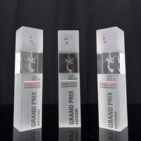 Récompenses de trophée de bloc de cristal givré de nouvelle conception